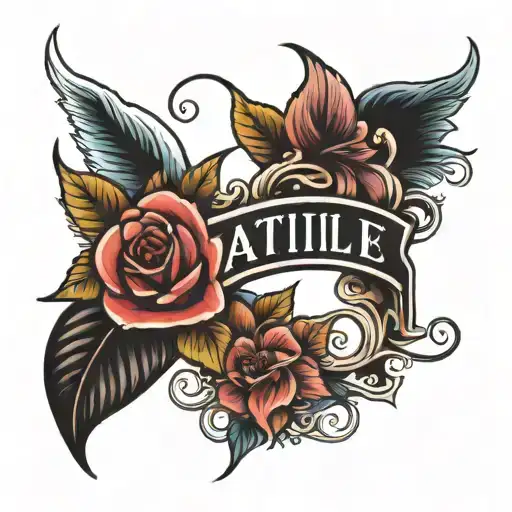 kids names: natalie and Victoria tattoo design idea