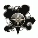 Peter Pan Compass tattoo design idea
