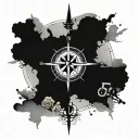 Peter Pan Compass tattoo design idea