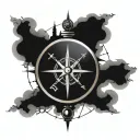Peter Pan Compass tattoo design idea