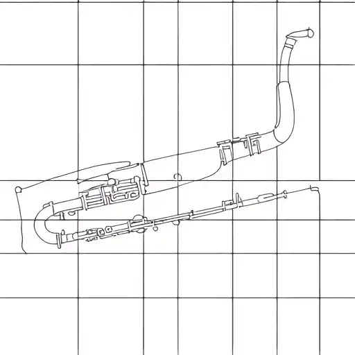 bass clarinet key system tattoo design idea
