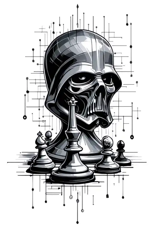 sith, chess, hour glass, computer networking, binary code tattoo design idea
