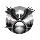 Rainbow Bridge tattoo design idea