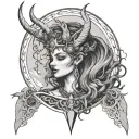 Nyx Goddess tattoo design idea