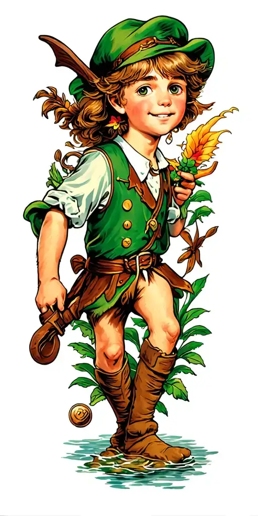 neverland Peter Pan tattoo design idea