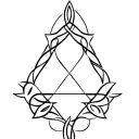 celtic maternity in a triangle shape tattoo design idea