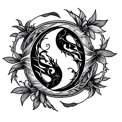 Gemini zodiac symbol in a clean and simple Japanese design tattoo design idea