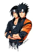 Naruto and Sasuke tattoo design idea