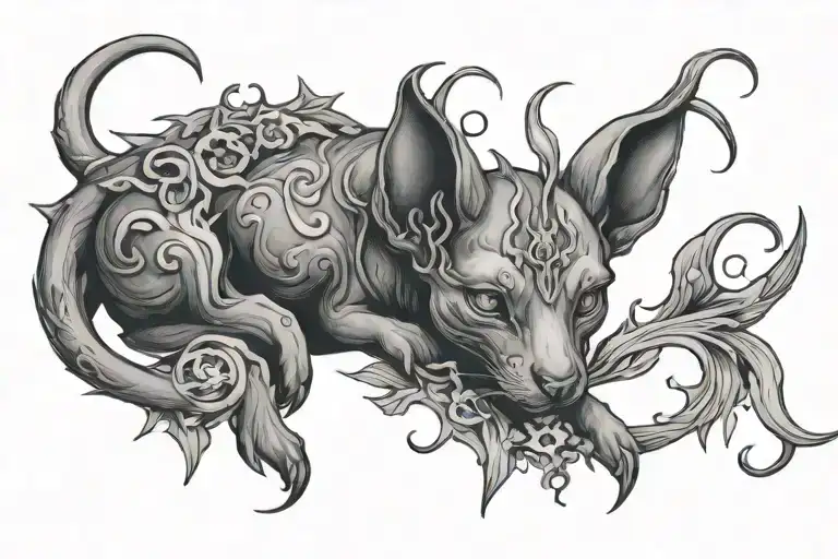 puppy themed succubus womb tattoo design tattoo design idea