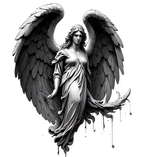Weeping Angel tattoo design idea