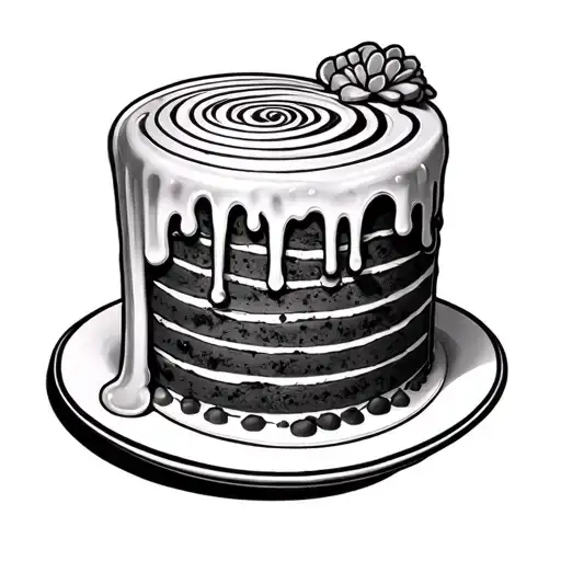 cake that looks like a Jelly Roll  tattoo design idea