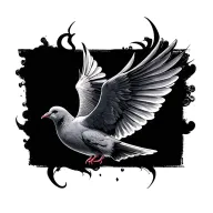 dove flying tattoo design idea