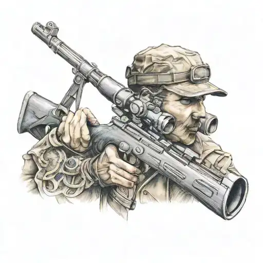 sniper cook tattoo design idea