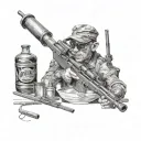 sniper cook tattoo design idea