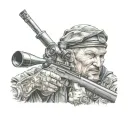 sniper cook tattoo design idea