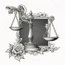 libra scales tattoo design idea