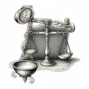 libra scales tattoo design idea