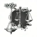 libra scales tattoo design idea