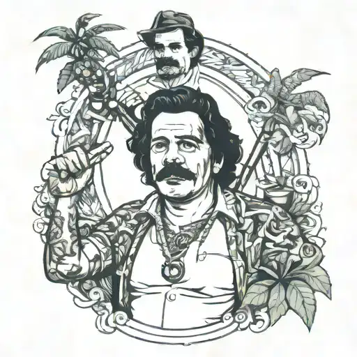 Pablo Escobar tattoo design idea