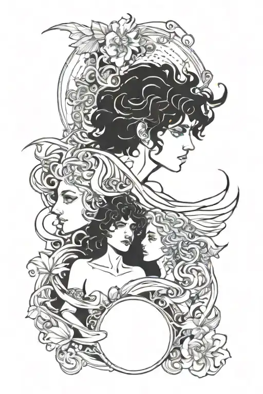 Orpheus And Eurydice tattoo design idea