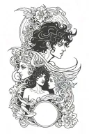 Orpheus And Eurydice tattoo design idea
