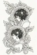 Orpheus And Eurydice tattoo design idea