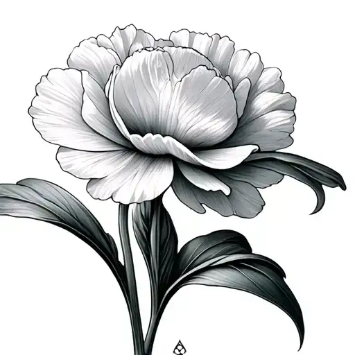 Carnation Snowdrop tattoo design idea