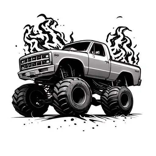 Monster Truck tattoo design idea