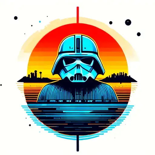 binary sunset from Star Wars tattoo design idea