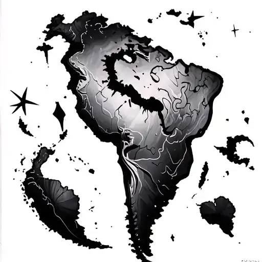South America tattoo design idea