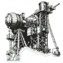 drilling rig drilling rig worker tattoo design idea