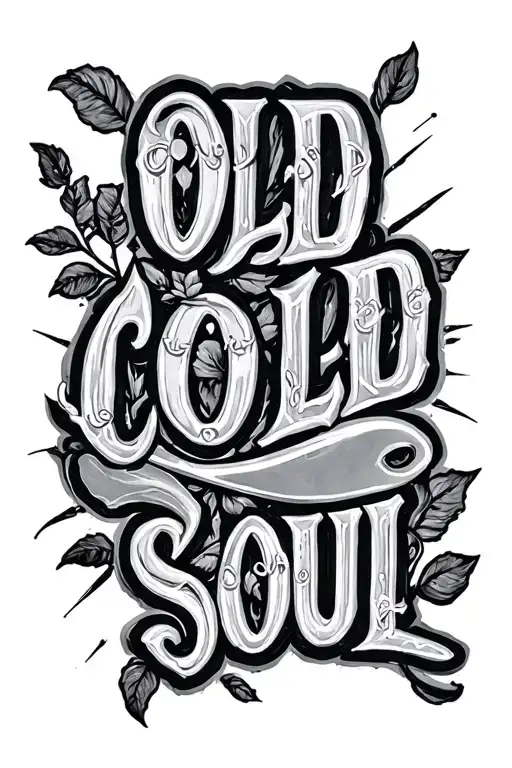 "OLD COLD SOUL" "OLD COLD SOUL" old school style tattoo design idea