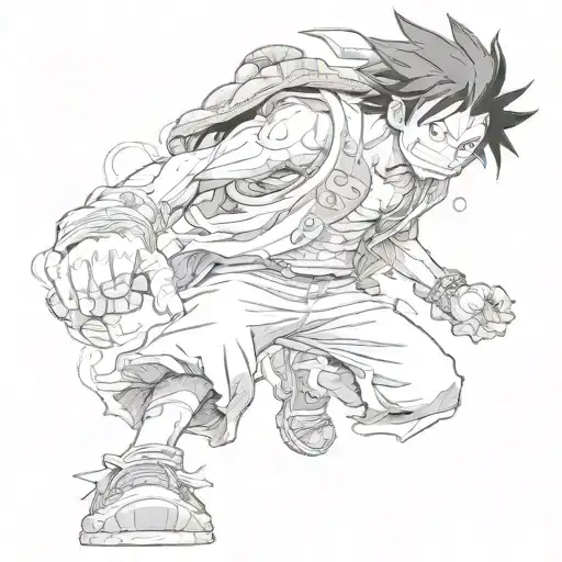 luffy 5 gear 5 luffy tattoo design idea
