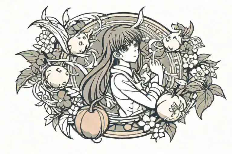 fruits basket anime tattoo design idea