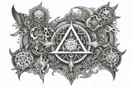 Arcane symbols incorporated tattoo design idea