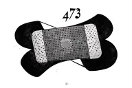 The numbers 473 all black, sharp and incorporate a bandaid in the 3 tattoo design idea