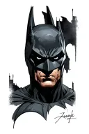 Batman watching over gotham city tattoo design idea