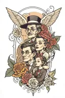 Nana and Pop Pop tattoo design idea