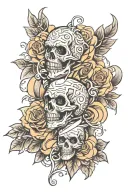 Nana and Pop Pop tattoo design idea