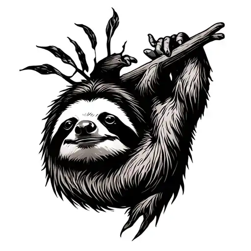 sloth sin tattoo design idea