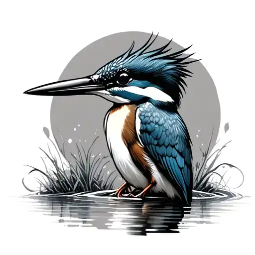 Kingfisher tattoo design idea