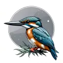 Kingfisher tattoo design idea