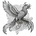 Japanese phoenix tattoo design idea