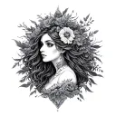 Virgo Maiden tattoo design idea