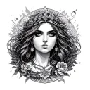 Virgo Maiden tattoo design idea