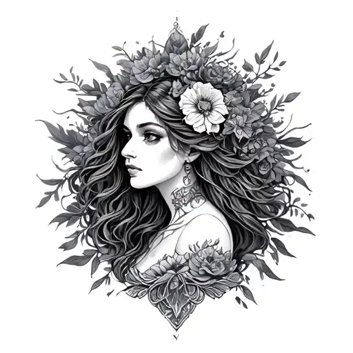 Virgo Maiden tattoo design idea
