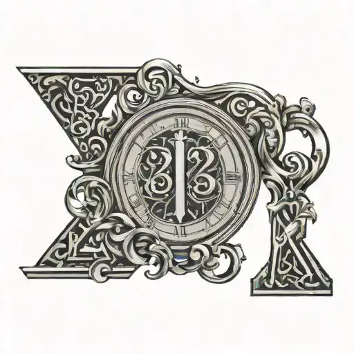2023 Roman Numerals tattoo design idea