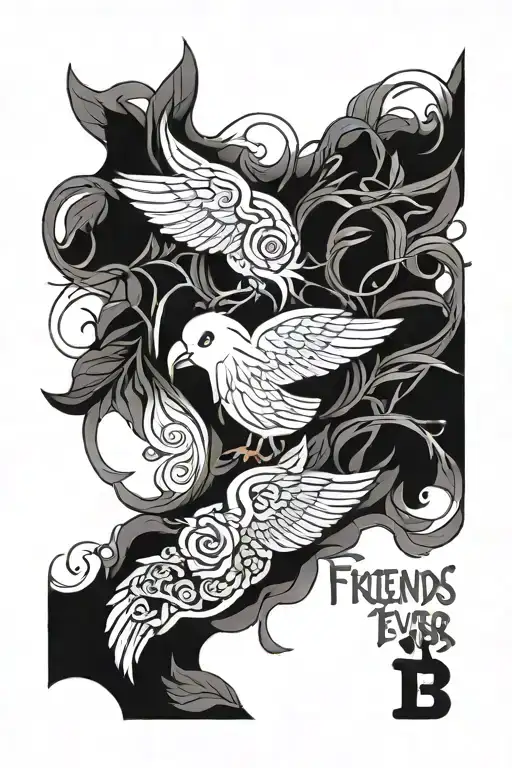 Friends Forever and Ever" incoporate tattoo design idea