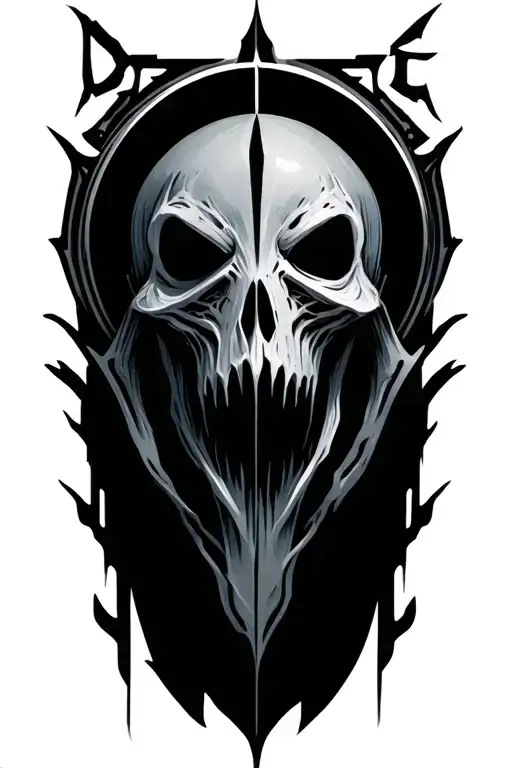 destiny 2 ghost with vessel logo on it tattoo design idea