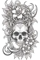 daffodil poppy lalarkspur antlers anchor cat paw print tattoo design idea